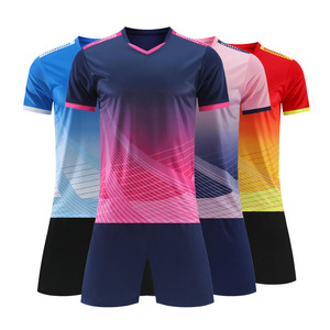 ชุดฟุตบอลสำหรับผู้ชายเสื้อเจอร์ซีย์ฟุตบอลเสื้อเจอร์ซีย์ผ้าโพลีตาข่ายแบบซับลิเมชัน100% - Product Image 1