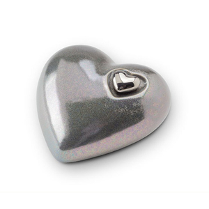 Urnas de corazón funerario metálicas brillantes para urnas de cenizas de mascotas, tamaño personalizado, urna de cremación más vendida para servicios de entierro - Product Image 1