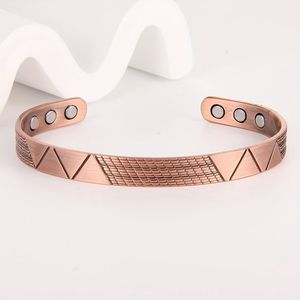 2024 Life Tree Magnetic Adjustable <b>Copper</b> <b>Bracelet</b> 99.99% Solid Pure <b>Copper</b> Viking Style Fashion Cuff Men Women Arthritis Relief - Product Image 4