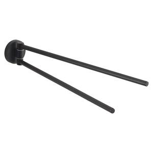 FELCE PLUS Porte-serviettes mural double à charnières noir mat FP23 14 36,9x5,6x4,8cm Articles de bain et de toilette - Product Image 1