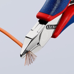 For KNIPEX 115 mm Electronic Side Cutters with 3 Beveled <b>Small</b> Shape Multi-Component Handles <b>Mirror</b>-Polished Multiplier Pliers - Product Image 4