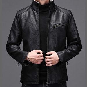 แจ็คเก็ตนักบินหนังแท้สีดำ แบบยูนิเซ็กซ์ น้ำหนักเบา ผ้าแคนวาส คอปกกลม กันลม สไตล์ไบค์เกอร์ กันน้ำ ระบายอากาศได้ดี เป็นมิตรกับสิ่งแวดล้อม - Product Image 6