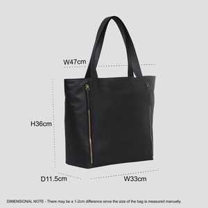 High Quality Handmade Black <b>Soft</b> Full Grain <b>Leather</b> Tote <b>Bag</b> Vintage Style Top Indian Supplier - Product Image 5