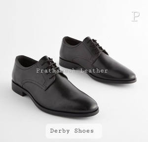 Zapatos Derby de cuero con cordones con parte superior abierta genuina para hombre Plantilla superior de cuero formal suave cómodo Todo incluye tendencia de alta calidad - Product Image 4