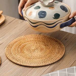 Assiette à fleurs en rotin et bambou tressé à la main, fibre naturelle, isolation thermique, protection de table, décoration classique, fabriqué au Vietnam - Product Image 4