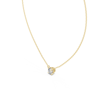 Jewels Luxury 18K Gold Plated Sterling <b>Silver</b> Lab Grown Round Brilliant Cut Diamond <b>Necklace</b> Ethnic Style for Her - Product Image 5