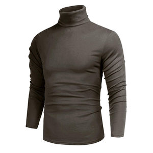 Pull en tricot uni pour homme, automne-hiver, laine/polyester, anti-froissement, séchage rapide, respirant, anti-rétrécissement - Product Image 4