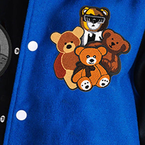 Vente en gros de patchs en chenille Veste en cuir véritable à manches longues personnalisée Letterman Fashion Fashion Baseball Veste d'hiver pour garçons - Product Image 4