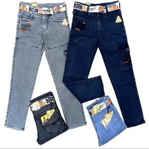 Pantalones vaqueros ajustados de secado rápido para niños, pantalones vaqueros informales de invierno de algodón de nuevo diseño para primavera otoño al aire libre, venta al por mayor para niños - Product Image 1