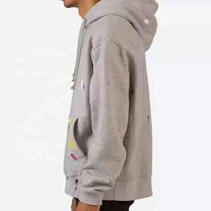 Custom Logo 100% Cotton Men's Regular Fit Pullover Hoodie High Quality Heavyweight Winter Solid - Product Image 6