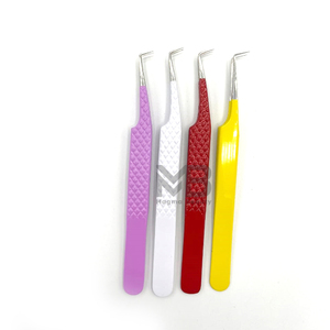 แหนบขนตาปลอมสำหรับต่อขนตาปลอมปลายแบบกำหนดเองและแหนบสี - Product Image 4