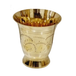 Vaso de Latón Ecológico de Bajo Precio y Alta Venta, Forma Redonda con Pulido Brillante para Hogar y Hotel, Vaso Metálico para Beber - Product Image 4