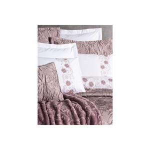 Theresa Powder Bridal Set Pure Cotton Duvet Cover and <b>Fitted</b> Bed <b>Sheet</b> with Quilts Free Sample Also Includes Curtains - Product Image 2