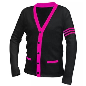 สเวตเตอร์ขนแคชเมียร์คอเสื้อของผู้หญิงใหม่ฤดูใบไม้ร่วงฤดูหนาวเสื้อสเวตเตอร์ถักคาร์ดิแกนแขนยาวอบอุ่นแฟชั่นสลิมฟิต - Product Image 3