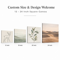 Tableau sur toile encadré, art minimaliste à ligne unique, cerf fauve, décoration murale 12, 16, 20, 24 pouces, personnalisable pour la maison