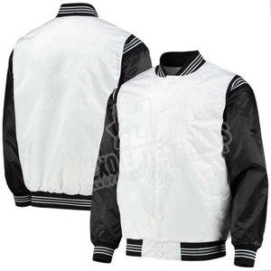 Veste universitaire en satin unisexe pour adultes, Offre Spéciale en polyester personnalisé, avec propre logo, blouson aviateur léger, vente en gros - Product Image 6