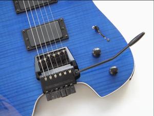 Guitarra Eléctrica Afanti HH de Alta Calidad, Alta Demanda y Lista para Enviar, con Doble Bloqueo de Trémolo, Cabeza Azul Flameada, Producto Inteligente - Product Image 3