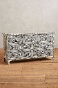 Incrustaciones de hueso ÚNICA tradición artesanal contemporánea personalizada y Floral Mesita de noche Gabinete Incrustaciones de hueso Sala de estar DE LA India - Product Image 2