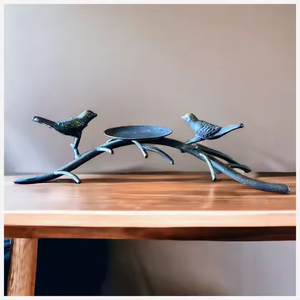 ใหม่ล่าสุดผู้ถือเทียนออกแบบโบราณโต๊ะเทียนคำปฏิญาณโลหะเหล็กตกแต่งที่สมบูรณ์แบบสำหรับคำปฏิญาณและแสงเทียนชา - Product Image 2