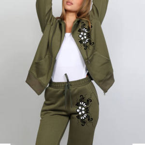 Sweats à capuche en tissu non tissé imprimé pour femmes, streetwear, hiver/automne, capuche en polaire respirante, tailles personnalisables, logo avant, design élégant - Product Image 5