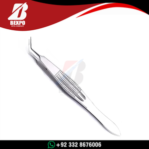 Pinzas de Microcirugía Anguladas Castroviejo Premium de Acero Inoxidable, Herramienta para Atar Suturas Oftálmicas, Instrumentos Quirúrgicos con Certificación CE ISO - Product Image 6
