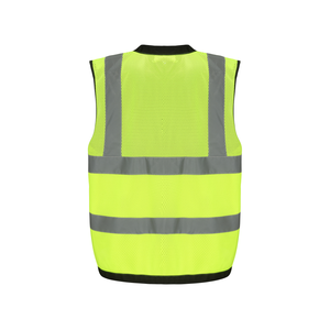 Gilet de sécurité en polyester haute visibilité avec logo personnalisable pour les travaux de construction Poches réfléchissantes respirantes Taille Plus - Product Image 3