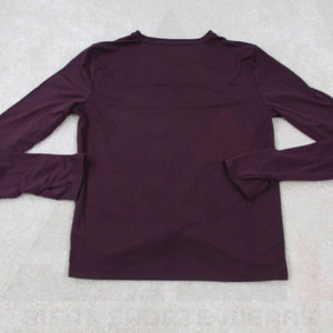 Elegante Camisa de Manga Larga con Nudo en la Parte Delantera para Mujer, Color Borgoña Oscuro, Cuello Redondo Informal, Túnica, Top de Invierno, Suave, Elástico, Estampado, Ecológico - Product Image 5