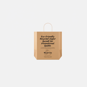 Borse per la spesa in carta riciclata ecologica con soffietto per gadget promozionali - Product Image 2