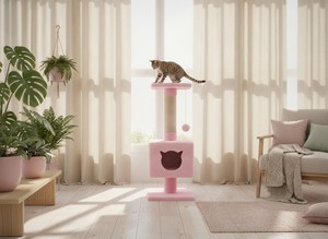 Poste rascador Amistar Strawberry Fluff de alta calidad para gatos y gatitos de todas las razas y tamaños. - Product Image 6