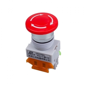 Đỏ nấm cap LAY37-11ZS dpst dừng khẩn cấp push <span class=keywords><strong>button</strong></span> chuyển AC 660V 10A cho thang máy & thang máy thiết bị 1NO & 1NC chốt - Product Image 2