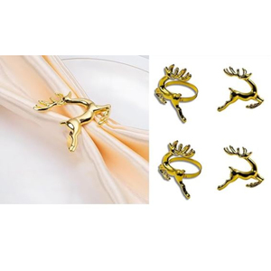 Anneaux de serviette en métal doré de la plus grande qualité Décoration de table de mariage de Noël Flocon de neige Anneau de serviette Tissu Cravate au meilleur prix - Product Image 6