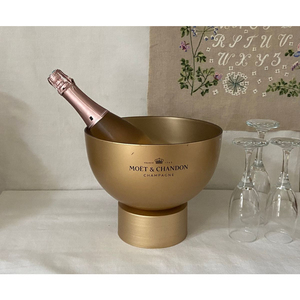 Cubo de hielo de vino de Metal dorado de lujo para dos botellas, Enfriador de champán hecho a mano para el hogar, Bar, restaurante, decoración de fiesta - Product Image 3