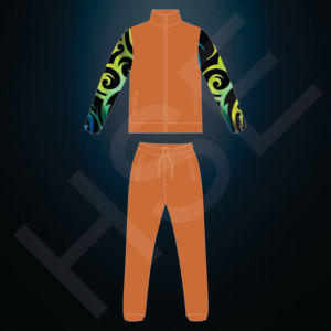 ชุดวอร์มโพลีเอสเตอร์แบบยูนิเซ็กซ์ เสื้อแจ็คเก็ตและกางเกงขายาวสำหรับออกกำลังกายและสวมใส่ลำลอง - Product Image 5