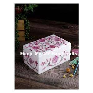 Boîte d'incrustation de marbre de qualité supérieure spéciale élégante et élégante luxueuse avec nacre de forme octogonale pour cadeau de stockage de bijoux - Product Image 3