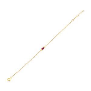 Hot Sale 925 <b>Sterling</b> <b>Silver</b> Classic Style Garnet Gemstone <b>Bracelet</b> Gold Plated Ready Stock for Weddings Parties or Gifts - Product Image 2