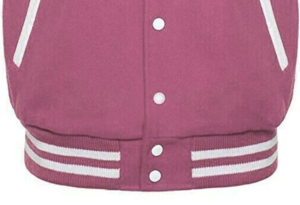 New Men's Varsity Premium Pink Baseball Letterman Bomber Collar Varsity <b>Jacket</b> - Product Image 3