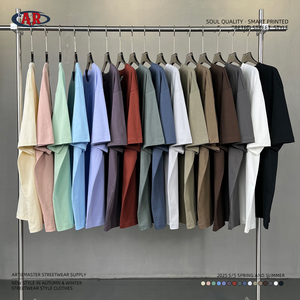 Groupe de vêtements de travail personnalisés Col rond imprimé à la figure Chemise de culture de broderie personnalisée Chemise publicitaire T-shirt de travailleurs pour hommes - Product Image 2