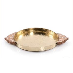 Bandeja de Servicio de Comida con Acabado Dorado para Hoteles, Hogares y Restaurantes, Recipiente para Café, Té, Comida y Postre con Acabado Chapado en Oro - Product Image 3