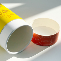 Emballage en tube de papier cylindrique recyclable pour capsules de protéines complémentaires, poudre de vitamines, flacon personnalisé imprimé, carton de qualité supérieure