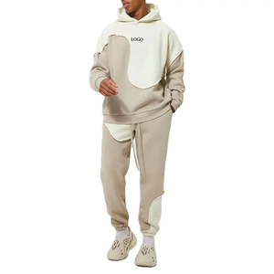 Nouveau survêtement surdimensionné en polaire lambrissé pour hommes femmes vente en gros survêtements à capuche Jogging 2 pièces ensemble survêtements 2026 - Product Image 1