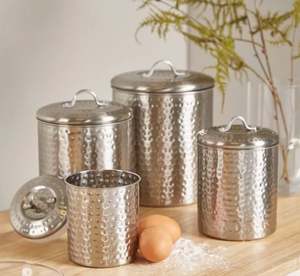 Modern Galvanised Storage Bin Decorative Metal <b>Container</b> Perfect For <b>Tea</b> <b>Coffee</b> <b>Sugar</b> Spices And Pantry Essentials - Product Image 6