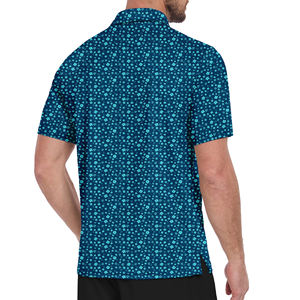 เสื้อโปโลผู้ชายคุณภาพสูง ทรงปกติ แขนสั้น สำหรับเล่นกีฬา ซับเหงื่อ แห้งเร็ว เหมาะสำหรับกอล์ฟ รับสกรีนโลโก้ ผ้าพิมพ์ลายเรียบ - Product Image 2