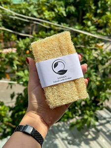 Depurador de esponja de lufa natural 100%, juego de 12cm, 2 paquetes, embalaje personalizado, proveedor cultivado en granja de lufa natural de Vietnam - Product Image 3