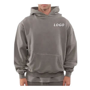 Hombres Slim Fit Hoodie Heavy GSM Hoodie Blank Vintage Hoodie Hombres Con logotipo personalizado - Product Image 1