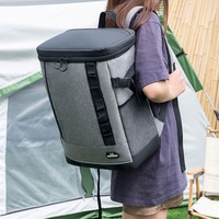 Vente chaude refroidisseur sac à dos sac gris bleu étanche sac de glace Double couleur étanche nourriture pique-nique isolé thermique sac à dos sac