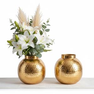 Pot de fleurs d'intérieur avec motif rond Matériau en fer plastique Décoration de jardin colorée Petits grands pots Utilisation au sol - Product Image 4