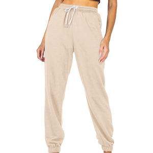 Pantalones Deportivos de Felpa de Algodón para Mujer, Hechos a Medida, al por Mayor, de Alta Calidad, Transpirables, con Cierre de Cordón, Estilo Urbano de Invierno - Product Image 1