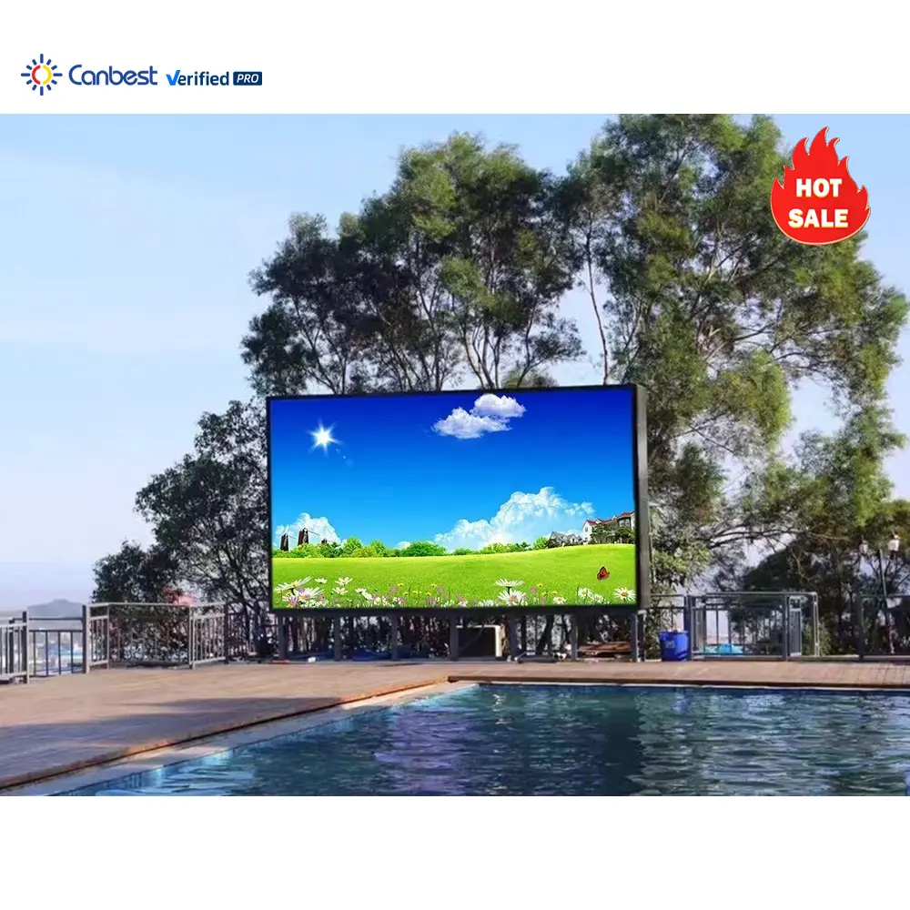 Écran de visualisation publicitaire extérieur polychrome P5 P5.7 P10 Pitch 10 Panneaux d'affichage LED muraux étanches à haute luminosité