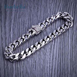 10mm Iced Out White Gold Plated 925 Sterling <b>Silver</b> Miami Cuban Bracelet <b>For</b> <b>Men</b> - Product Image 2