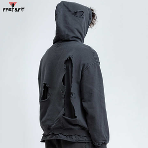 2025 ropa cómoda sudaderas con capucha desgastadas adultos uso ligero hombres sudaderas con capucha desgastadas hechas en Pakistán - Product Image 6